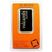 1 Troy oz Valcambi Suisse .9999 Fine Gold Bar Sealed In Assay