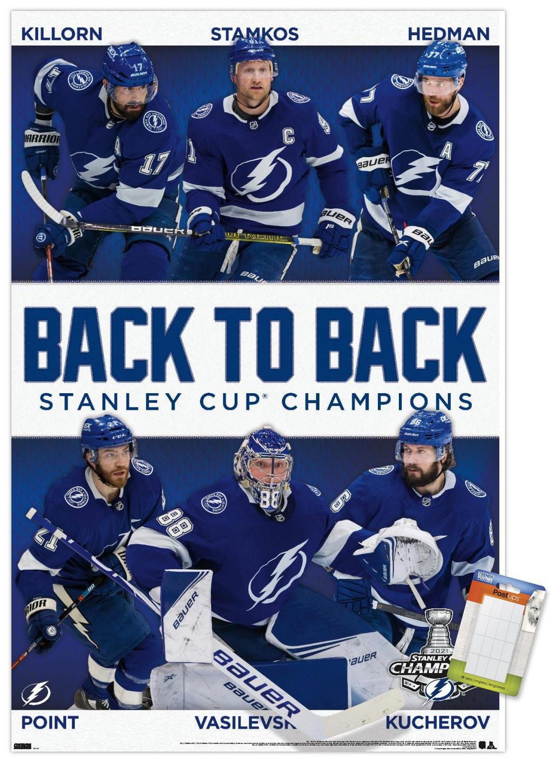 NHL Tampa Bay Lightning - 2021 NHL Stanley Cup Champions Wall Poster, 22.375" x 34" Framed