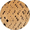 thumbnail image 1 of Ahgly Company Indoor Round Abstract Orange Modern Area Rugs, 3' Round, 1 of 4