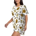 thumbnail image 2 of Naloa Honey Women's Short-Sleeved Pajama Set, Loungewear, Summer pajamas, Breathable Cozy - X-Large, 2 of 9