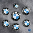 thumbnail image 3 of Race track black white Logo Front Hood Emblem For Steering Wheel Sticker 46mm Wheel Hub Cap 68mm+56mm 81mm+Rear Badge 74mm black white steering wheel-1PCS, 3 of 6