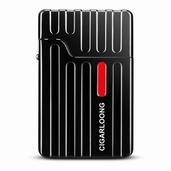 Cigar Lighter Frosted Titanium Lighter Windproof Double Fire Direct Punching Belt Cigar Drill