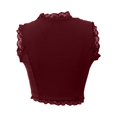thumbnail image 4 of RMGVDSD Womens Fashion Tops Women's Lace Trimmed Fitted Back Button Tank Top Stylish Elegant Trendy T Shirts Blouses, 4 of 5