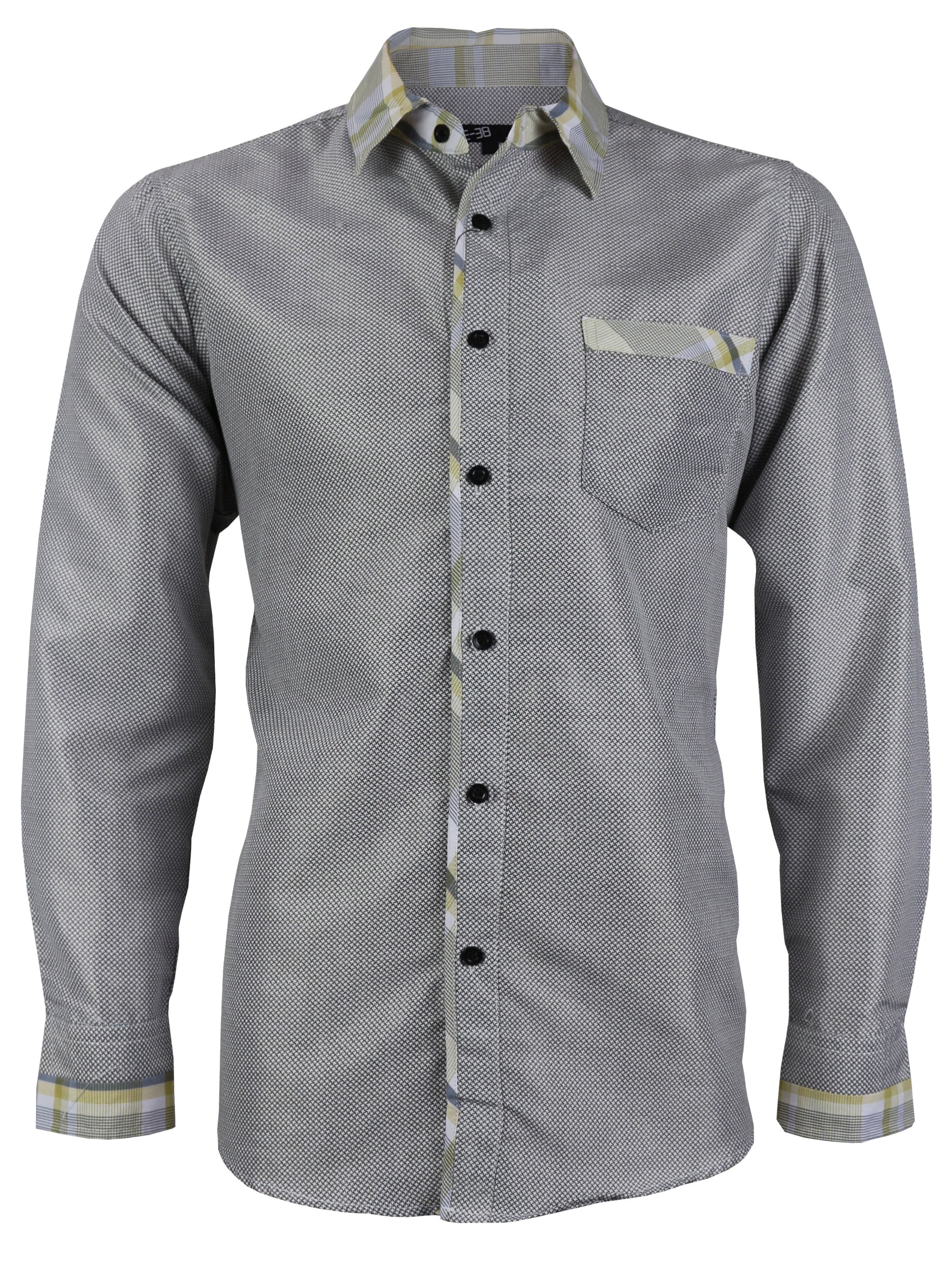 LW Men's Western Button Up Long Sleeve Designer Dress Shirt (LY125 #5 ...