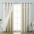 Best Home Fashion Mix & Match Tulle Blackout Curtain With Attached