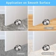 thumbnail image 4 of 4 Pcs Self-Adhesive Floor Door Stops, Stainless Steel Stoppers for All Hard Floors to Protect Walls and Furniture, Floor Door Stops with Adhesives, Silver, 4 of 4