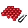 thumbnail image 4 of jinwen 20 pcs Deep Wheel Lug Nut Bolt Center Cover Auto Hub Protector Decor Red Perfect Red1, 4 of 9