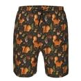 thumbnail image 3 of Pofeuu Festive Squirrels Dark Forest Prin Men's Swim Trunks Quick Dry Bathing Suit Swimming Board Shorts Mesh Lining Beach Swimwear-X-Large, 3 of 6
