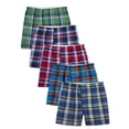 thumbnail image 4 of Fruit of the Loom Men's Woven XXL Tartan and Plaid Boxer 5-Pack, 4 of 6