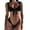 D614/Black, variant on Afdoent Bikini Sets For Women New Lace Up Bikini Solid Color Split Women's Swimsuit Good Selling Set Beach Swimwear
