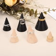 thumbnail image 5 of Uxcell Wood Cone Ring Holder, 4Pcs Wooden Finger Jewelry Ring Display Stand Organizer Wood Cones Rack for DIY Art Crafts, Wood Color (75x30mm), 5 of 7