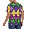 thumbnail image 2 of Picia Mardi Gras4 Pattern Mens Polo Shirts Quick Dry Short Sleeve Golf T Shirt Performance Moisture Wicking Casual Workout Baseball T-shirt-3X-Large, 2 of 7