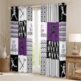 thumbnail image 2 of Castle Fairy Teens Gamer Lacrosse Black Out Curtains,Sport Theme Curtains Pack of 2 (42x63 Each),Geometric Lattice Bedroom Curtains,Lightweight Room Decor, 2 of 6
