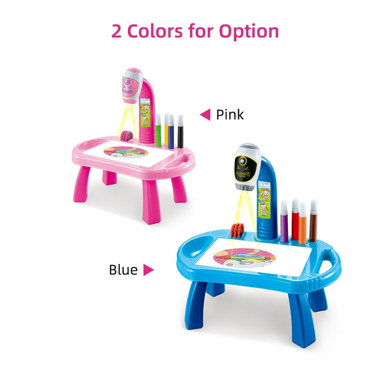 Great Choice Products Drawing Projector Table For Kids, Trace And