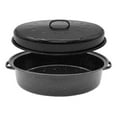 thumbnail image 2 of Starfrit Rôtissoire ovale 9,5L en acier au carbone avec couvercle, Sans AFPO ni PFAS, Poignées de chaque côté, Va au four, Facile à nettoyer, Noir, 2 of 2