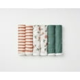 thumbnail image 1 of Bamboo Muslin Washcloths - Starry Floral Stripes, 1 of 4
