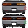 thumbnail image 6 of Ikon Motorsports Rear Diffuser Compatible With 2015-2023 Dodge Challenger IKON V2 Style Matte Black PP Rear Bumper Lip Spoiler Diffuser Shark Fins, 2016 2017 2018 2019 2020 2021, 6 of 7