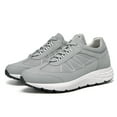 thumbnail image 6 of CMR CHAMARIPA Men's Invisible Height Increase Shoes - Gray Leather Casual Elevator Sneakers 8CM / 3.15 Inches, 6 of 10