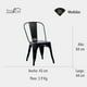 thumbnail image 4 of Juego de 2 sillas de jardín Stay Elit apilables 18 Pulgadas Altura del Asiento metal Capacidad de Peso 150 kg Color negro, 4 of 6