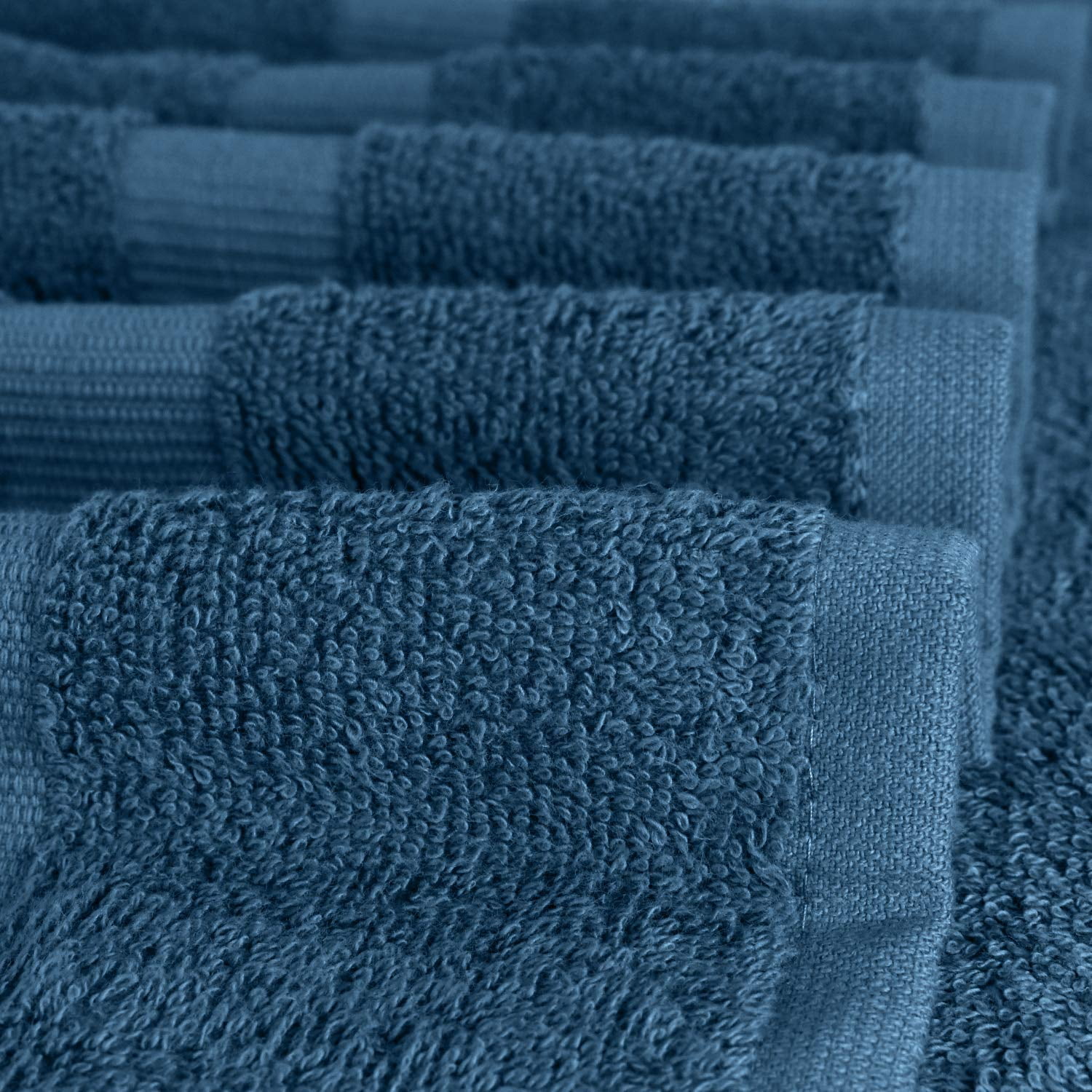 Dan River Bath Towel 6 pack 24x48 in Ultra Soft Quick Drying Cotton Towel - Opal Blue