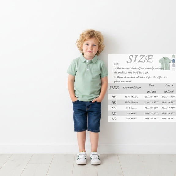 Youth Polo Shirts for Boys Green Short Sleeve Polo Shirt School Shirts for Girls Classic Kids 4T Clothes Boys