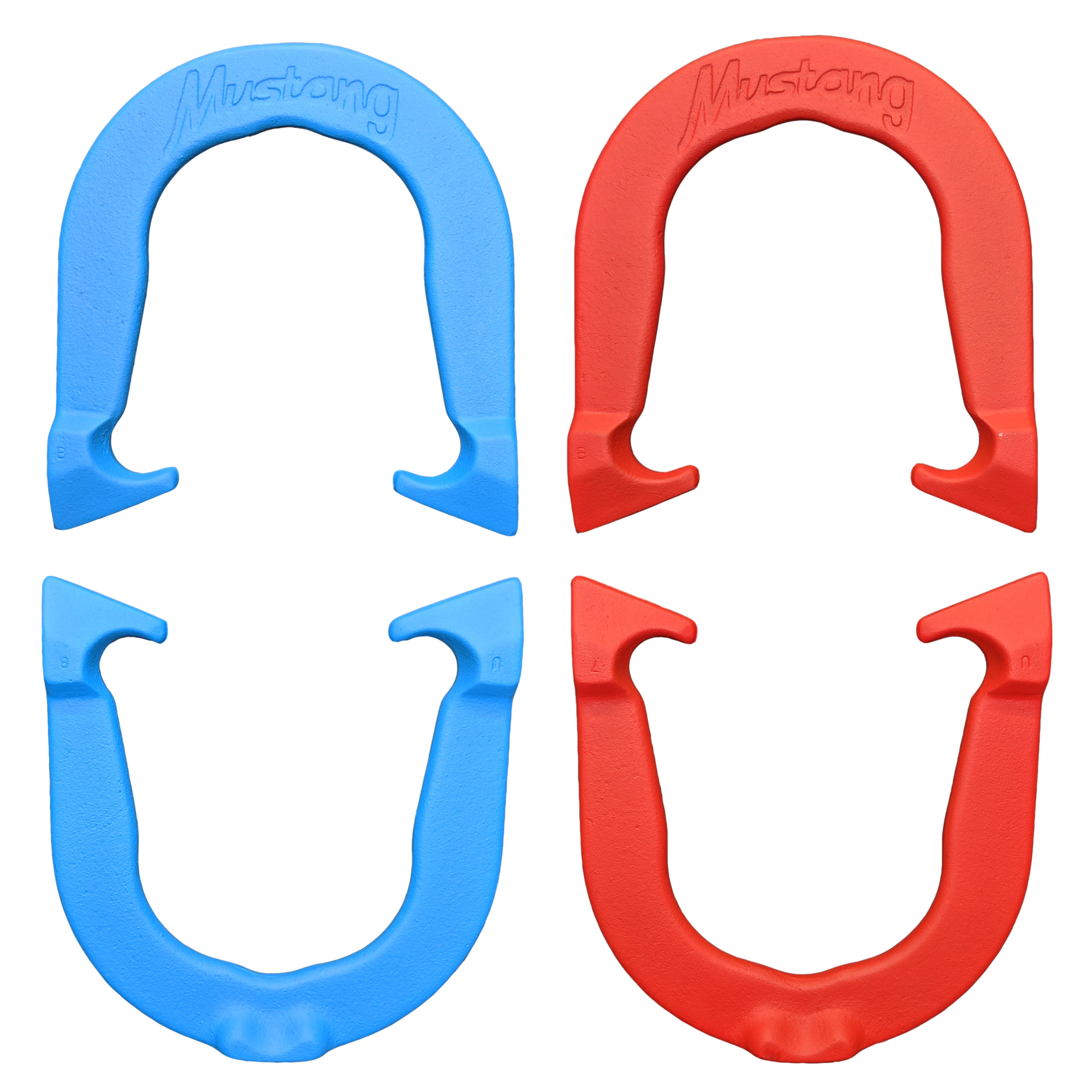 Red/Blue 2 Pair Flip-Grip Pro Professional Pitching Horseshoes Made in USA 