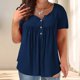 thumbnail image 2 of Camisas para mujer,Blusa de lentejuelas para mujer, manga corta, cuello en V, camisa de poliéster con brillo, ropa informal para fiestas, sopatenor, 2 of 9