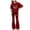 Wine, variant on Karoyedx Little Girls Outfits Tween Girls Clothes Short Sleeve Graphic T-Shirt Top Flared Pants 2 Piece Outfit Set White Size,12Y