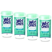 Wet Ones Sensitive Hand and Face Wipes, Sensitive Skin, Fragrance Free, 40 Count Canister (Pack of 4)