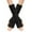 Black, variant on Lolmot Unisex Winter Knitted Gloves Arm Sleeve Fingerless Knitted Long Warmers Mitten Thumb Hole Leak Finger Gloves Mittens