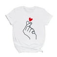 thumbnail image 4 of ALLLIST Crew Neck Womens Tops Summer Short Sleeve White Graphic T-Shirts Summer Blouses, 4 of 8