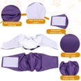 thumbnail image 3 of Uxcell Belly Bands for Male Dogs, Reusable Washable Dog Diapers High Absorbing Wrap Diapers, (3Pcs, M, Denim Color, Purple, Black), Intended for Male Small Doggie/Puppies Training, 3 of 7