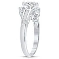 thumbnail image 3 of Solid 14k White Gold Marquise Diamond Solitaire Bridal Wedding Engagement Ring Band 3/4 Ct. - Size 8, 3 of 5