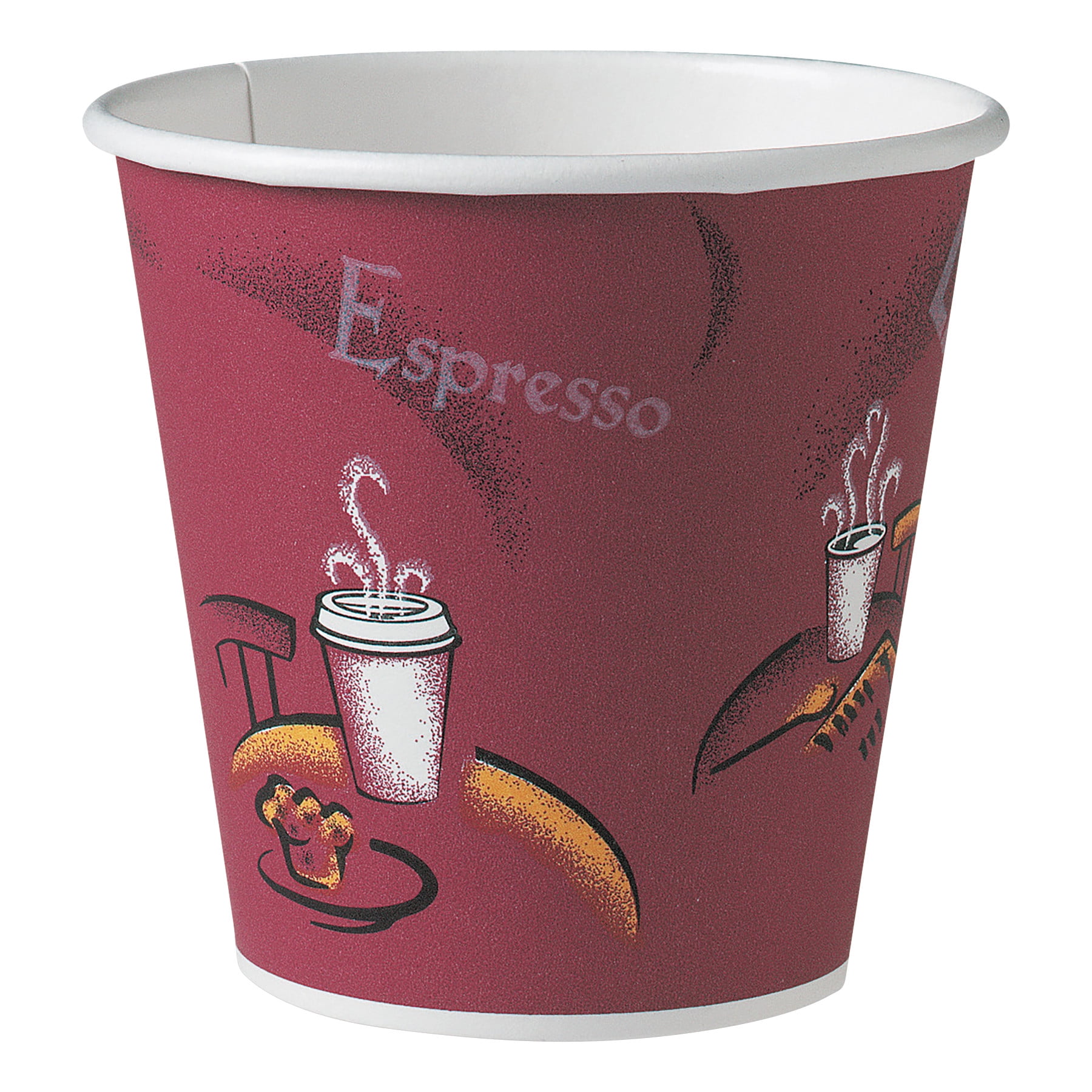 10oz SOLO Cup Company Bistro Design Hot Drink Cups 1000/Carton Paper 