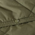 thumbnail image 4 of Women's Quilted Jacket Padded Winter Solid Puffer Coat (Green XXL), 4 of 8