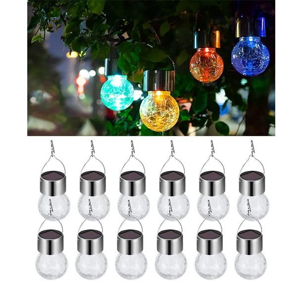 Farol colgante con luz LED con energía solar, 7 colores, impermeable