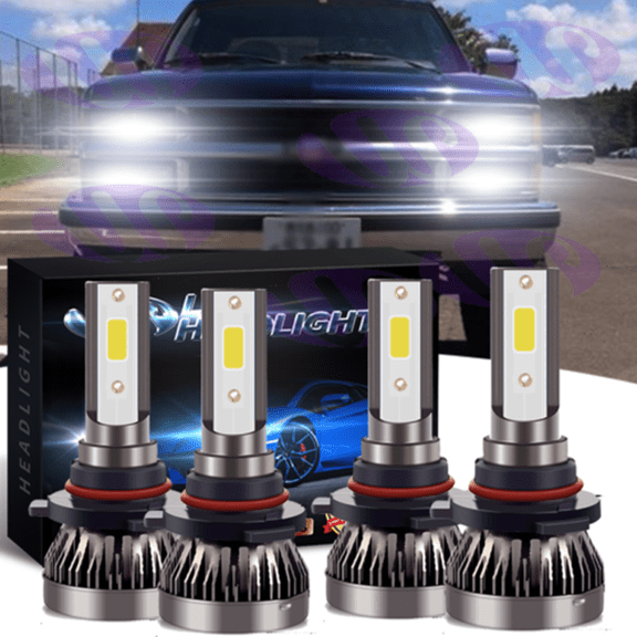 For Chevrolet S10-Pickup 2001-2000 - 9005 9006 LED Headlight Hi/Lo Beam Bulbs