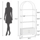 thumbnail image 2 of 4 - tier arched estante de libros con doors para almacenamiento: 71.5 - pulgada de altura industrial freestanding para exposición estante con sturdy metal frame y abiertos estantes para oficina, 2 of 7