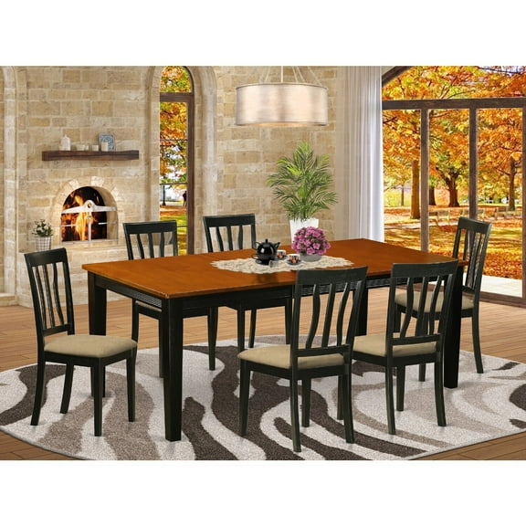 Rectangular Kitchen Dinette Table Set - 8 Seat Dining Table with Chairs