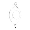 WGV Oblong Hanging Glass Terrarium / Candle Holder - 3.5" Wide x 7" Height, Good quality, Heavy Weighted Base - 1 Pc