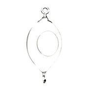 WGV Oblong Hanging Glass Terrarium / Candle Holder - 3.5" Wide x 7" Height, Good quality, Heavy Weighted Base - 1 Pc