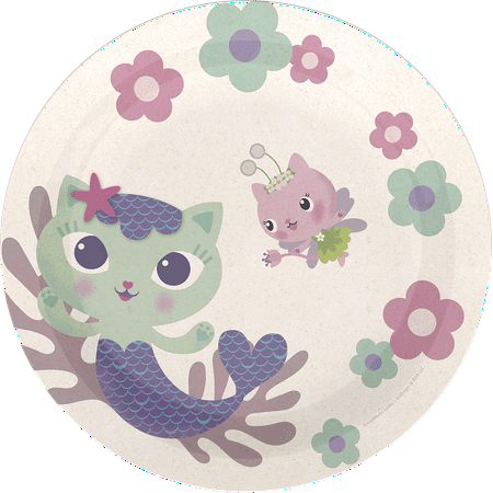 Zak Designs Gabbys Dollhouse 8in Melamine Bamboo Plate