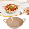 thumbnail image 2 of Small Vintage Ceramic Bowl with Handles, Serving Bowls - Large Big Bowl for Mixing, Salad, Pasta, Mashed Potato, Chips - Colorful & Decorative for Parties & Entertaining, 2 of 7