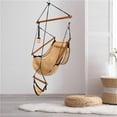 thumbnail image 2 of Hammock Chair with Good Quality Oxford Fabric,Simple and Portable, Suitable for Outdoor, Courtyard, Camping, Swimming Pool, Terrace, Porch or Backyard etc.Brown., 2 of 7