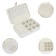 thumbnail image 3 of Unique Bargains Women Girls Travel Jewelry Box Small Portable PU Leather Jewelry Case White, 3 of 7