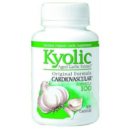 Kyolic Aged Garlic Extract Original Formula Cardiovascular Formula 100 Capsules, 300