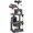 Dark Gray(62.5in), variant on Alpinel 62.5in Tall Cat Tree w/2 Cat-Ear Perches & 2 Condos, Dark Gray | Multi-level cat tower with scratching posts, hammock, sturdy 24 x 19in base and 88 lb capacity for medium & large indoor cats