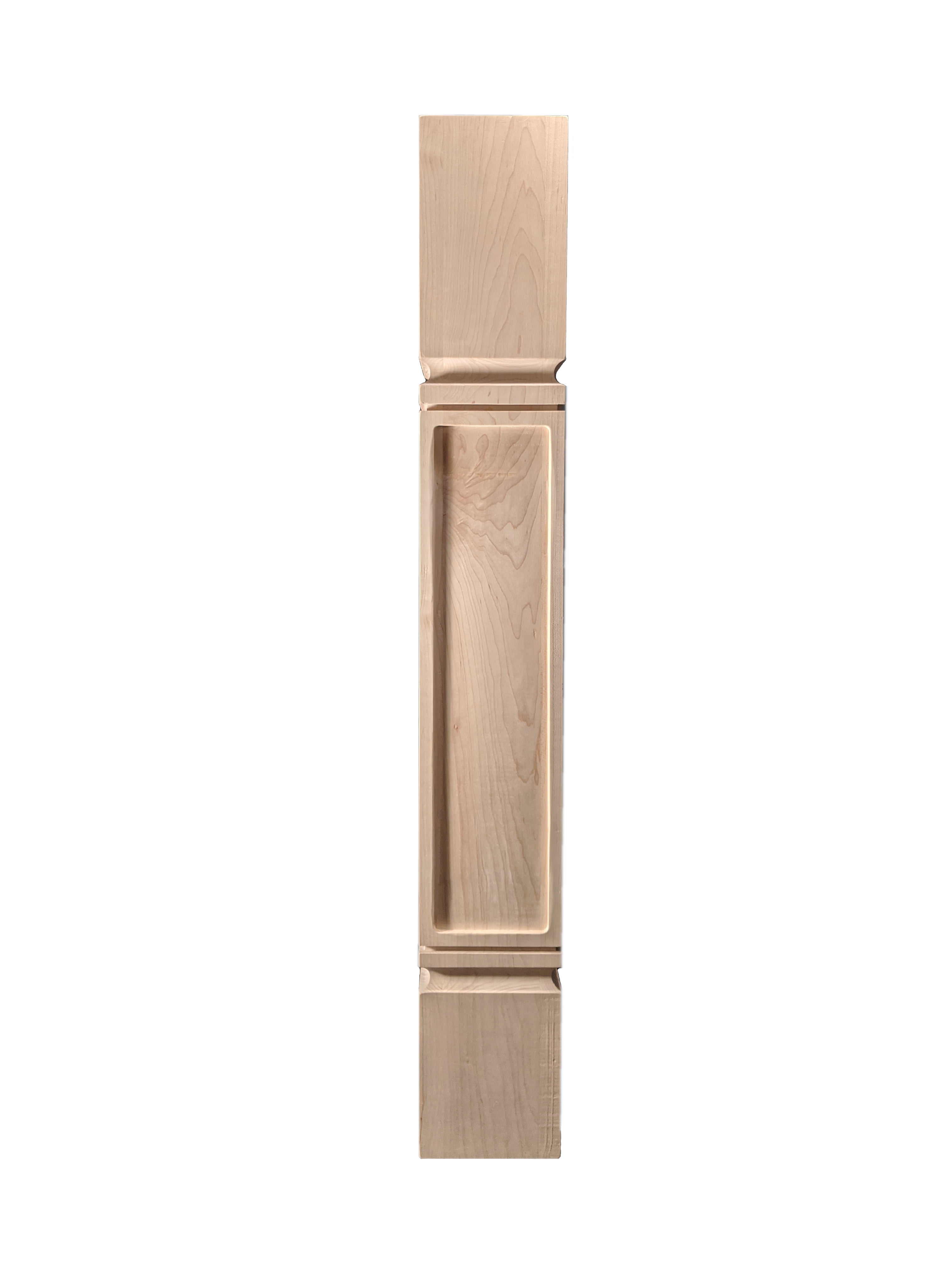 36 Inch Unfinished Maple Rectangular Post