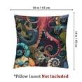 thumbnail image 4 of Wuche VARON Square Pillow Cover Cartoon Fun Colored Octopus tentacle Pattern Pillow Cover Decorative Home, Bedroom, Sofa Pillow Cover, Various Sizes, Set of 2 White, 4 of 7