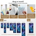 thumbnail image 6 of Starry Sky Window Privacy Film, Modern Rustic Blue Purple Ombre Star Night Static Cling UV Sun Blocking Heat Control Window Tint, Non-Adhesive One Way Windows Privacy Cover 17.7''x78.7'', 6 of 7